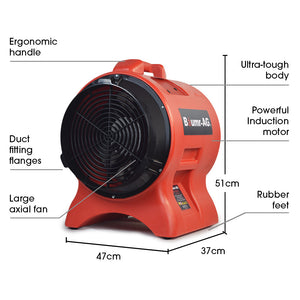 Baumr-AG 300mm Portable Air Blower Mover Axial Ventilation Extraction Fan