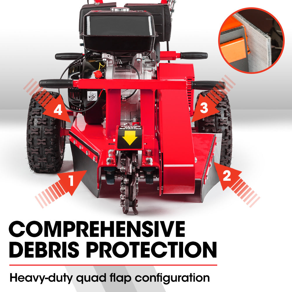 15HP Commercial Petrol Tree Stump Grinder