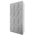 FORTIA 12-Door Locker Cabinet | Metal Storage for Gym, Home, Office, School - Light Grey