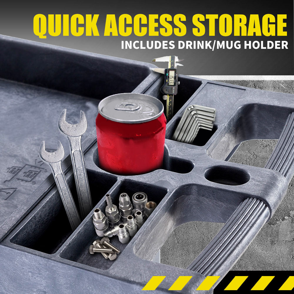 Parts Bin Trolley Service Utility Cart | Storage Mobile Tool Workshop | BAUMR-AG
