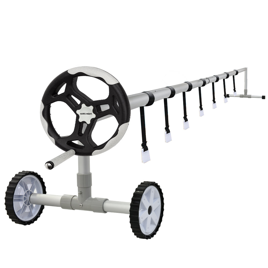 Aurelaqua Pool Cover Roller | Adjustable 4.5m Solar Blanket Reel | Swimming