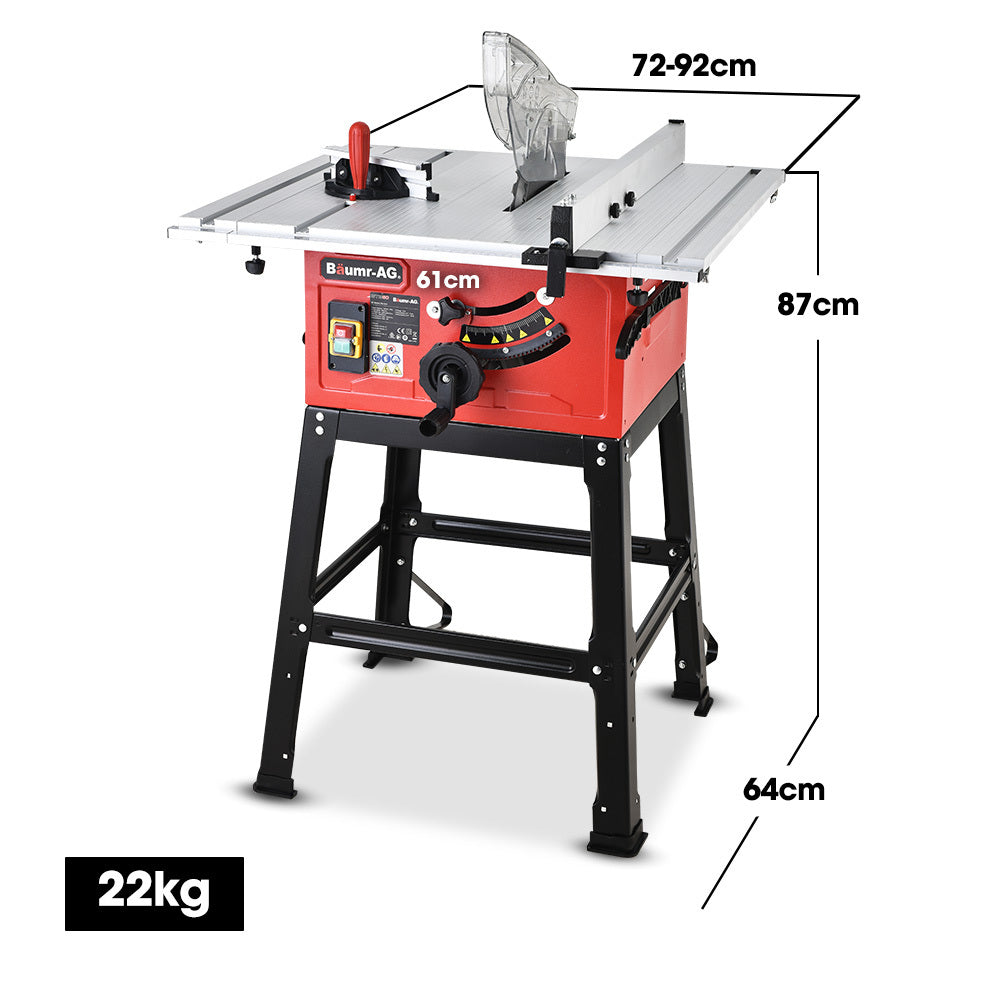 2000W 254mm Corded Table Saw with Stand | Extendable | Laser Guide