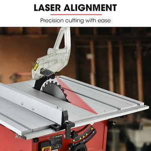 2000W 254mm Corded Table Saw with Stand | Extendable | Laser Guide