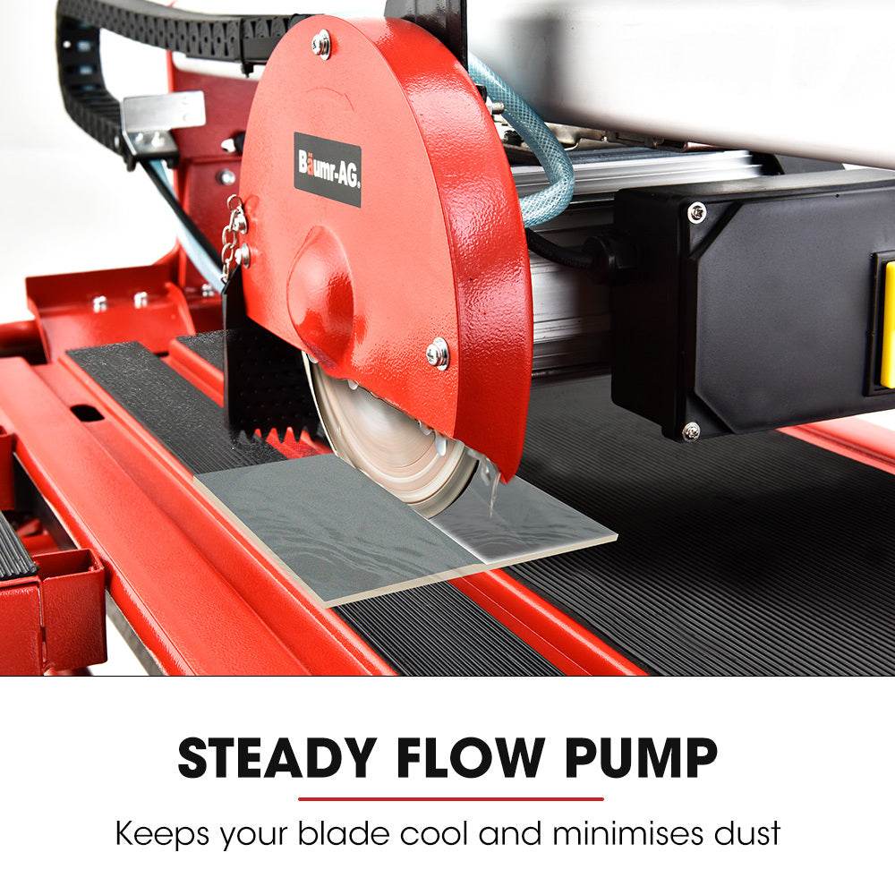 800W Electric Tile Saw Cutter with 200mm (8") Blade | 720mm Cutting Length | Side Extension Table