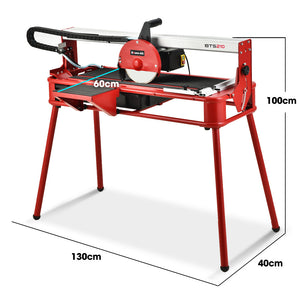 800W Electric Tile Saw Cutter with 200mm (8") Blade | 720mm Cutting Length | Side Extension Table