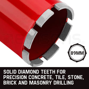 Baumr-AG Diamond Core Drill Bit | 89mm | Concrete Wet Dry Tile Stone Brick Marble | 1-1/4 UNC