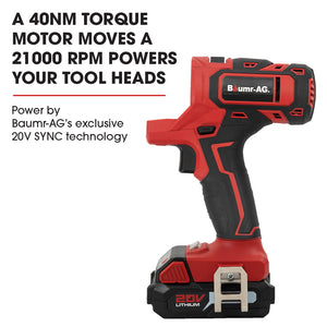 BAUMR-AG Cordless MT3 20V SYNC 3in1 Combi-Tool Kit | with Battery and Charger