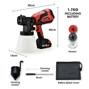 20V Electric Paint Sprayer Cordless Air Spray Gun Kit | Lithium Battery with Fast Charger