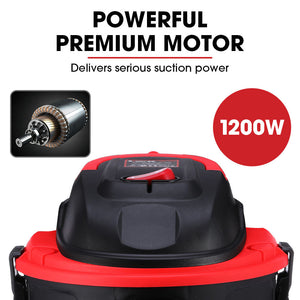 Wet and Dry Vacuum Cleaner 15L 1200W with Blower | Car Workshop Carpet