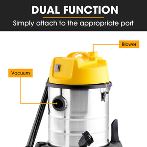Wet and Dry Vacuum Cleaner 20L 1400W with Blower | Car Workshop Carpet