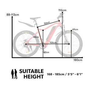 Electric Bike | eBike | Motorized Mountain Bicycle | Battery Powered | 36V 250W | 27.5-Inch