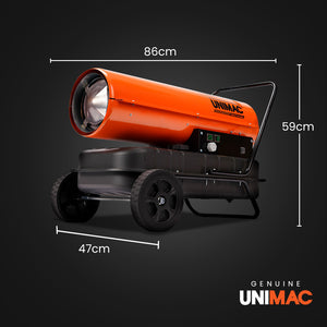 Unimac Portable Industrial Diesel Indirect Forced Air Space Heater 30KW