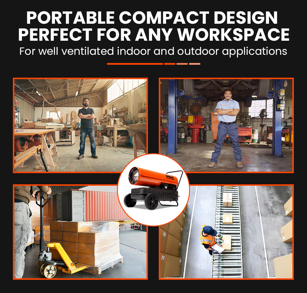Unimac Portable Industrial Diesel Indirect Forced Air Space Heater 30KW