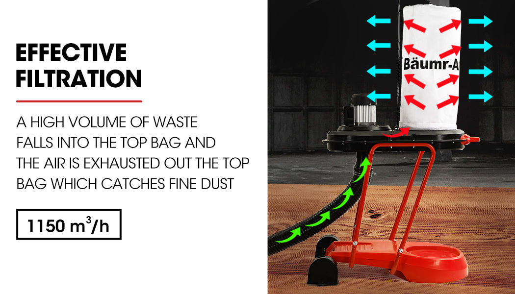 Dust Collector Extraction Cyclone for Woodworking Workshop