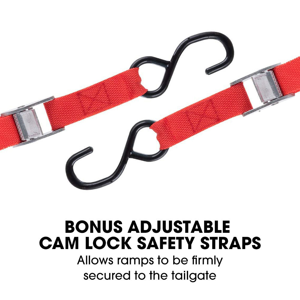 2.3m Aluminium Loading Ramps, 680kg Rated, for Trailer ATV Quad Bike Buggy, 2 Pieces