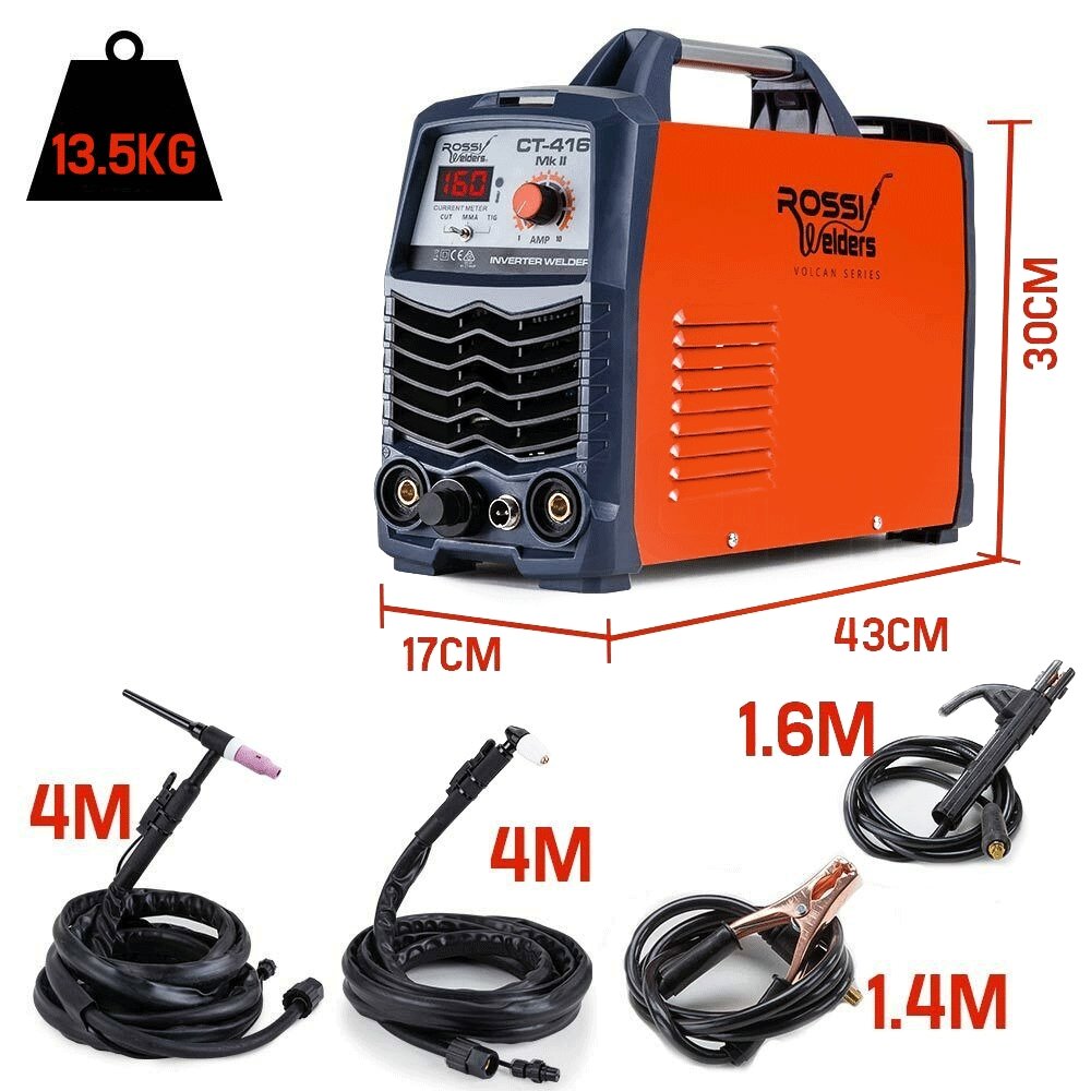 ROSSI CT-416 Welder Inverter TIG MMA ARC Plasma Cutter Welding Machine -  The Hippie House