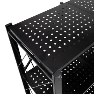 Foldable Storage Shelf | 4 Tier | Black
