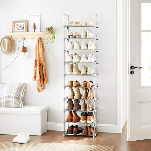 Graphite 12-Tier Over the Door Shoe Rack