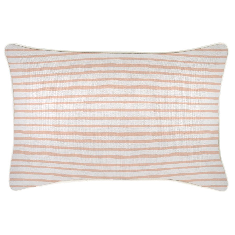 Cushion Cover-With Piping-Paint Stripes Blush-35cm x 50cm