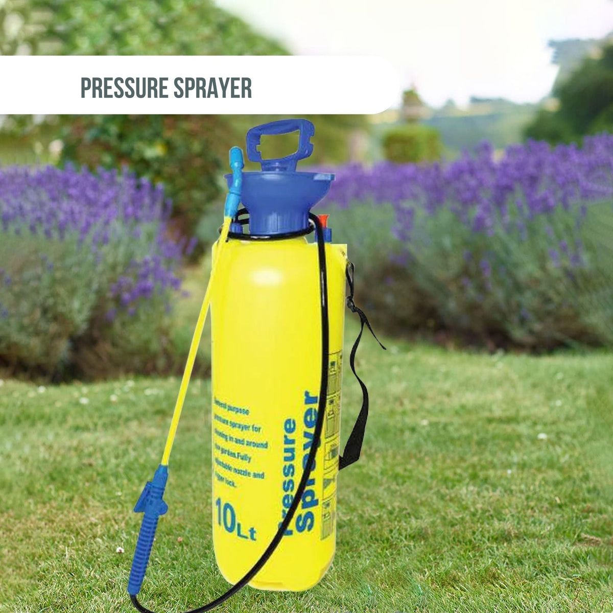 10L Pressure Sprayer | Knapsack Garden Pump for Liquids - Ideal for Yard and Plants