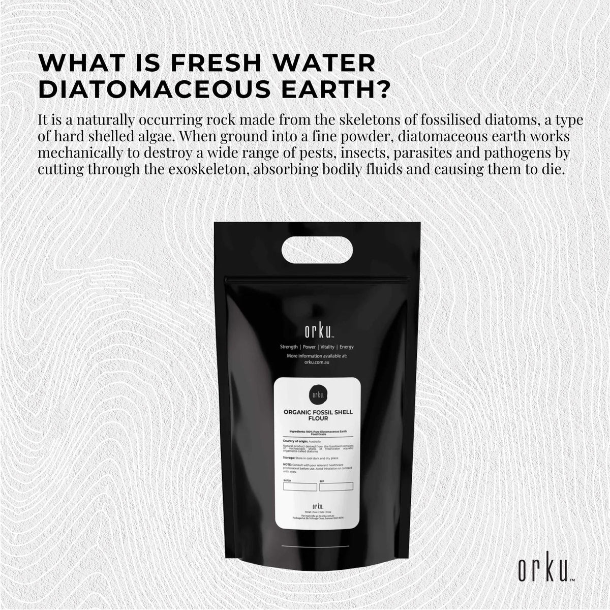 5Kg Organic Fine Diatomaceous Earth | Food Grade Fossil Shell Flour Powder