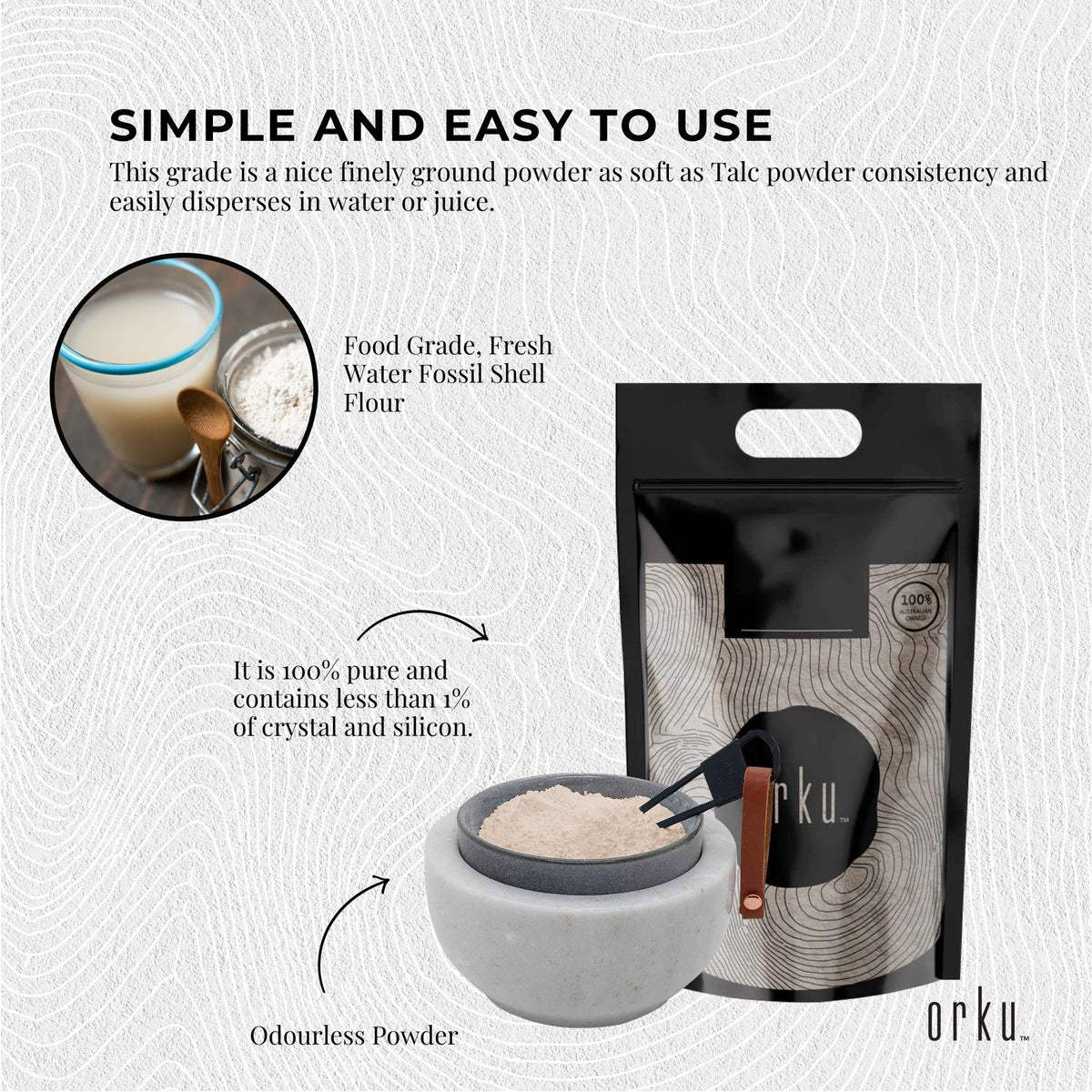 5Kg Organic Fine Diatomaceous Earth | Food Grade Fossil Shell Flour Powder