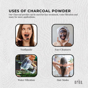 10g Activated Carbon Powder | Coconut Charcoal for Teeth Whitening and Skin Masks