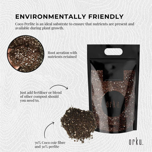 20L Premium Coco Perlite Mix | 70% Coir Husk 30% Hydroponic Plant Growing Medium