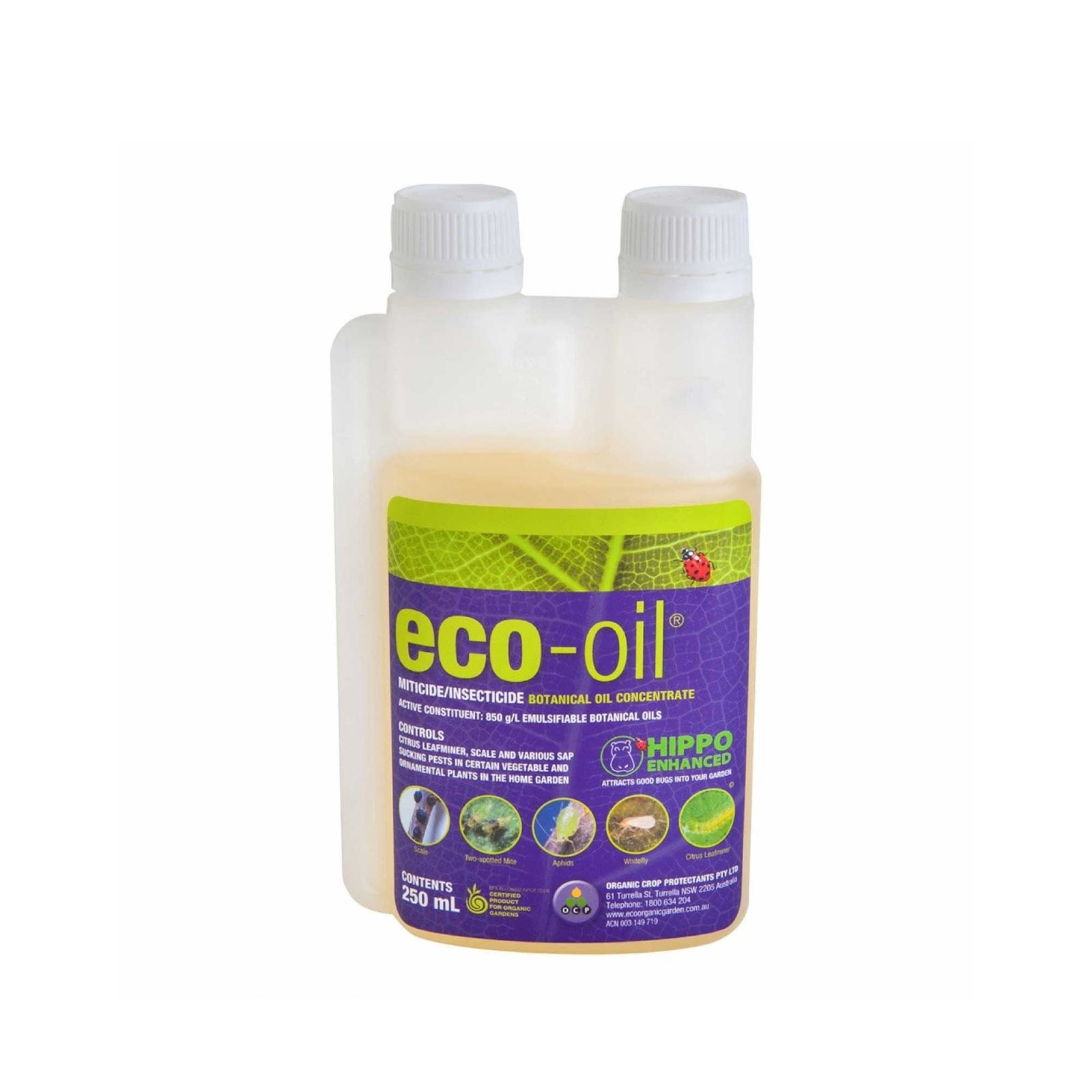 250ml Eco Pest Oil | Organic Miticide and Insecticide Concentrate for Plants