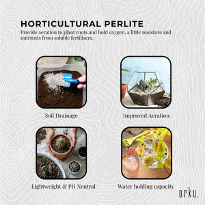 10L Premium Perlite Coarse Soil | Expanded Medium for Hydroponics and Plants