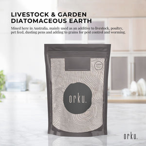 1Kg Organic Fossil Shell Flour | Livestock and Garden Grade Diatomaceous Earth