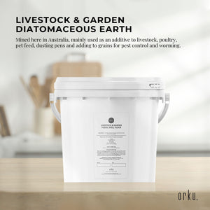 3Kg Organic Fossil Shell Flour Tub | Livestock and Garden Grade Diatomaceous Earth