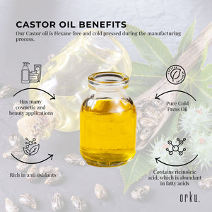 500ml Castor Oil | Hexane-Free Cold Pressed - Skin and Hair Care
