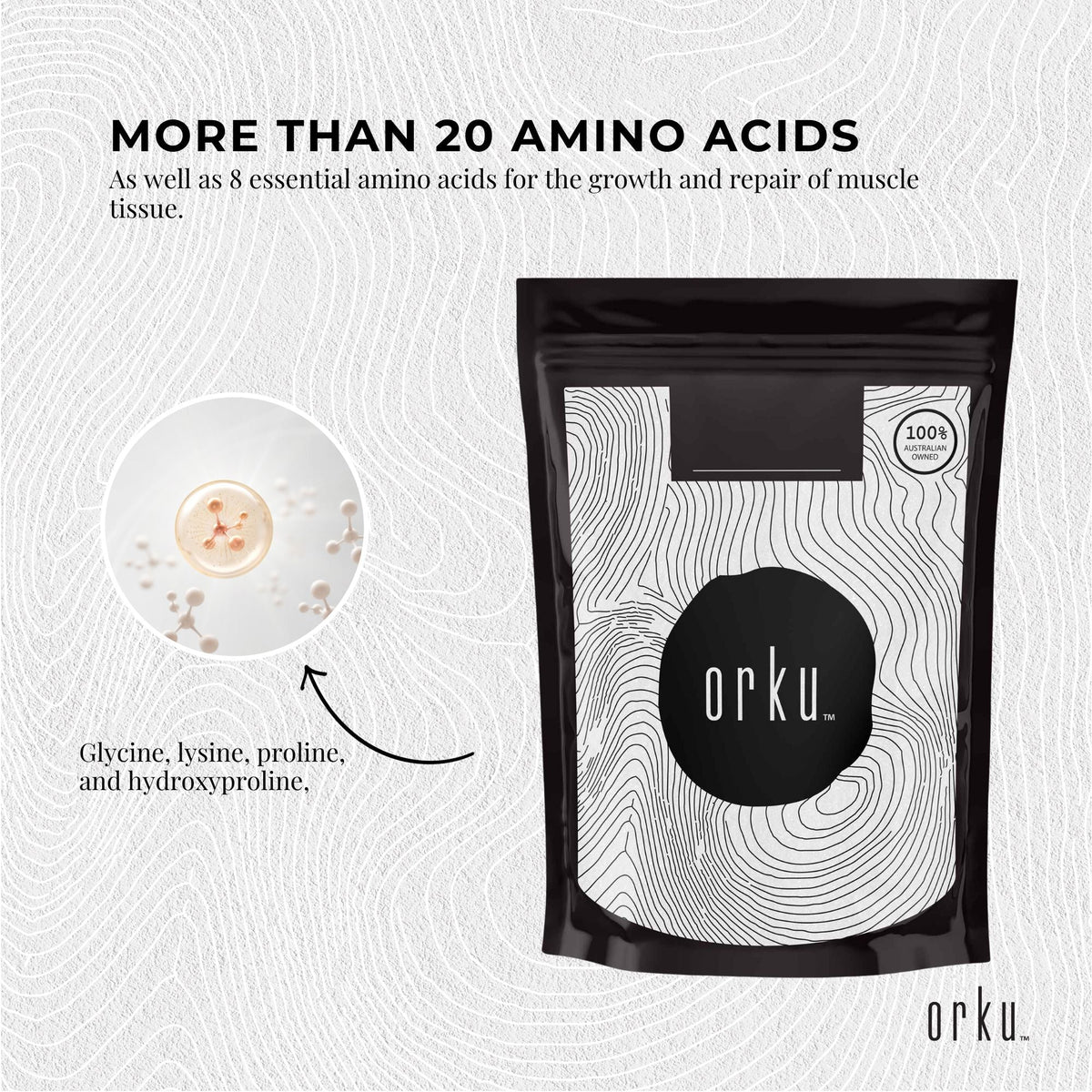 100g Collagen Powder | Bovine Hydrolysate Protein Supplement - Unflavored