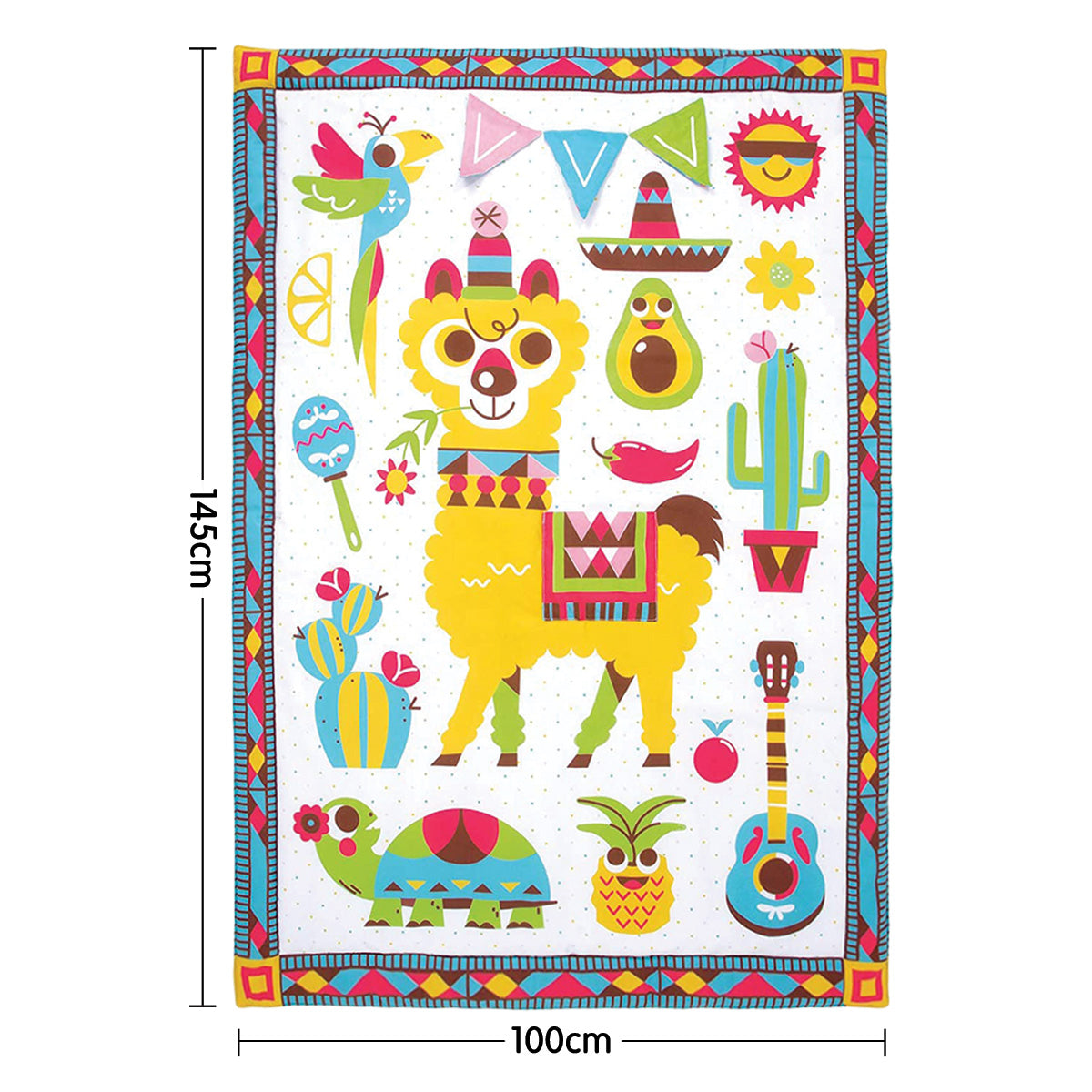 Fiesta Kids Baby Activity Playmat To Bag | Musical Rattle Included | Padded Design | Yookidoo Brand