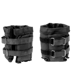 Sports Pair 1kg Adjustable Ankle Weights - Gym Equipment for Wrist Fitness and Yoga by Powertrain