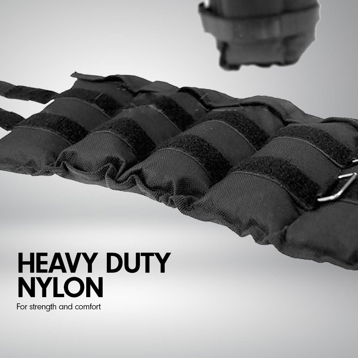 Sports Pair 1kg Adjustable Ankle Weights - Gym Equipment for Wrist Fitness and Yoga by Powertrain