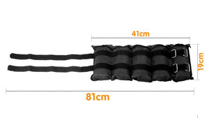 Sports Heavy Duty Adjustable Ankle Weights - 5 Kg, 2 Pieces by Powertrain