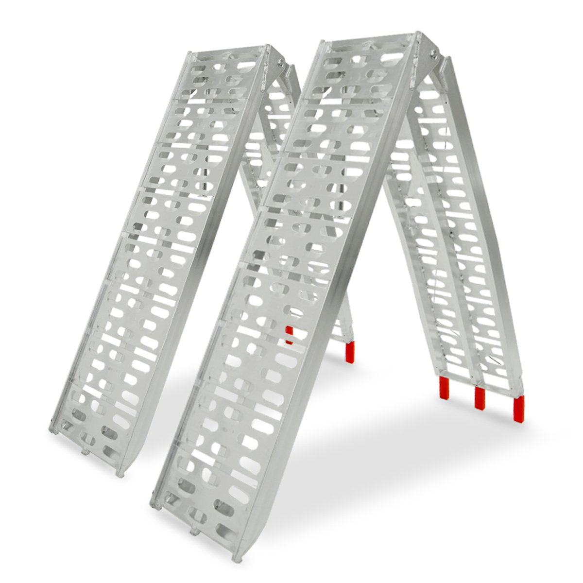 2x Aluminium Folding Loading Ramps for ATV and Motorbike | Kartrite Brand