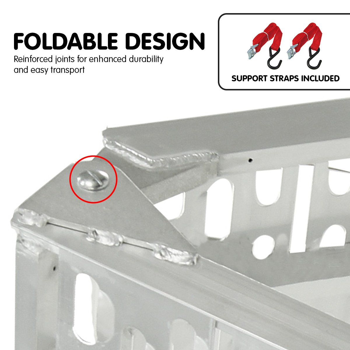 2x Aluminium Folding Loading Ramps for ATV and Motorbike | Kartrite Brand