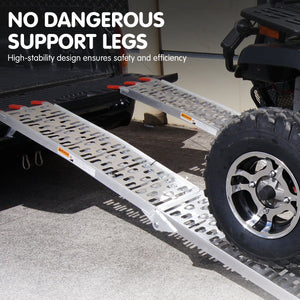 2x Aluminium Folding Loading Ramps for ATV and Motorbike | Kartrite Brand