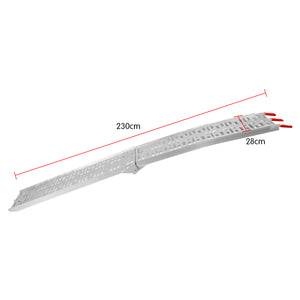 2x Aluminium Folding Loading Ramps for ATV and Motorbike | Kartrite Brand