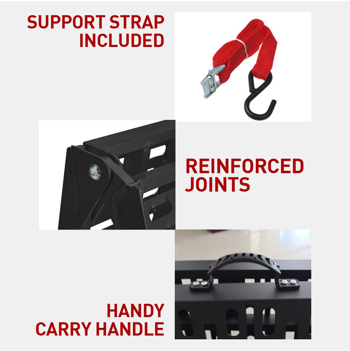 Aluminium ATV Loading Ramp | Foldable | Black Color | Rigg Brand