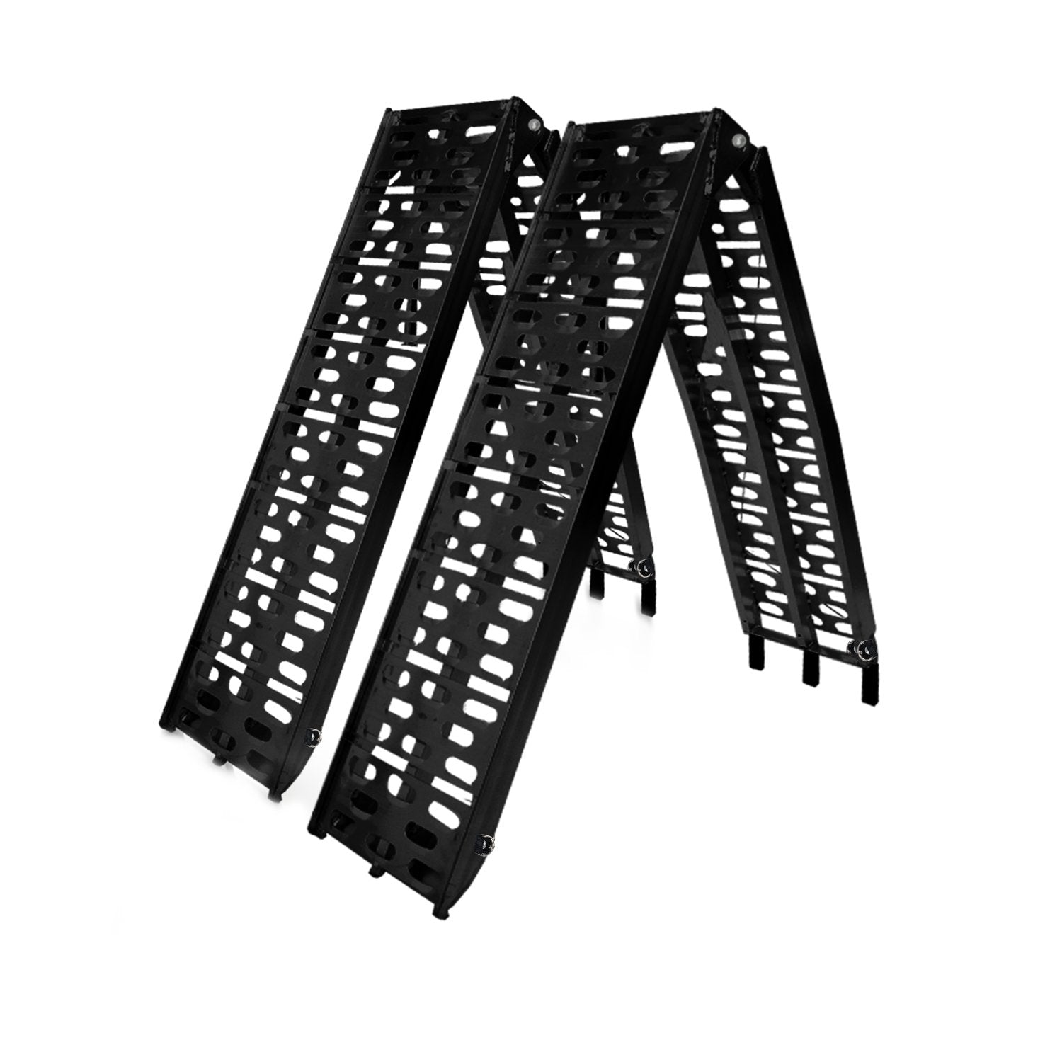 2x Foldable Aluminium ATV Loading Ramp | Color: Black | Rigg Brand