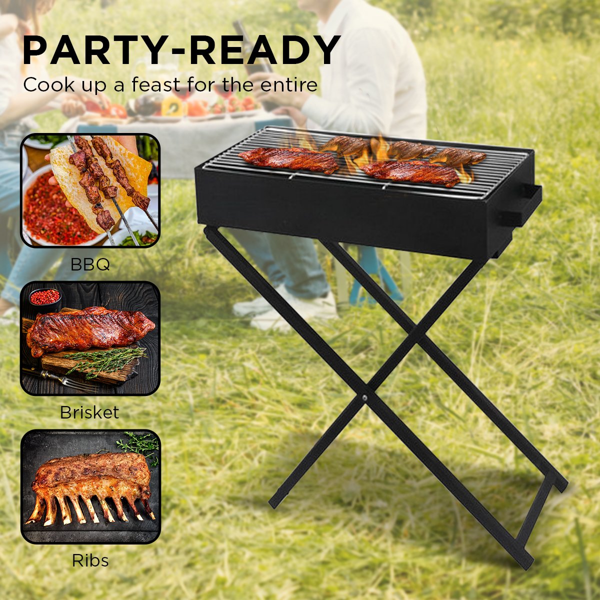Wallaroo Charcoal BBQ Grill | Adjustable Height