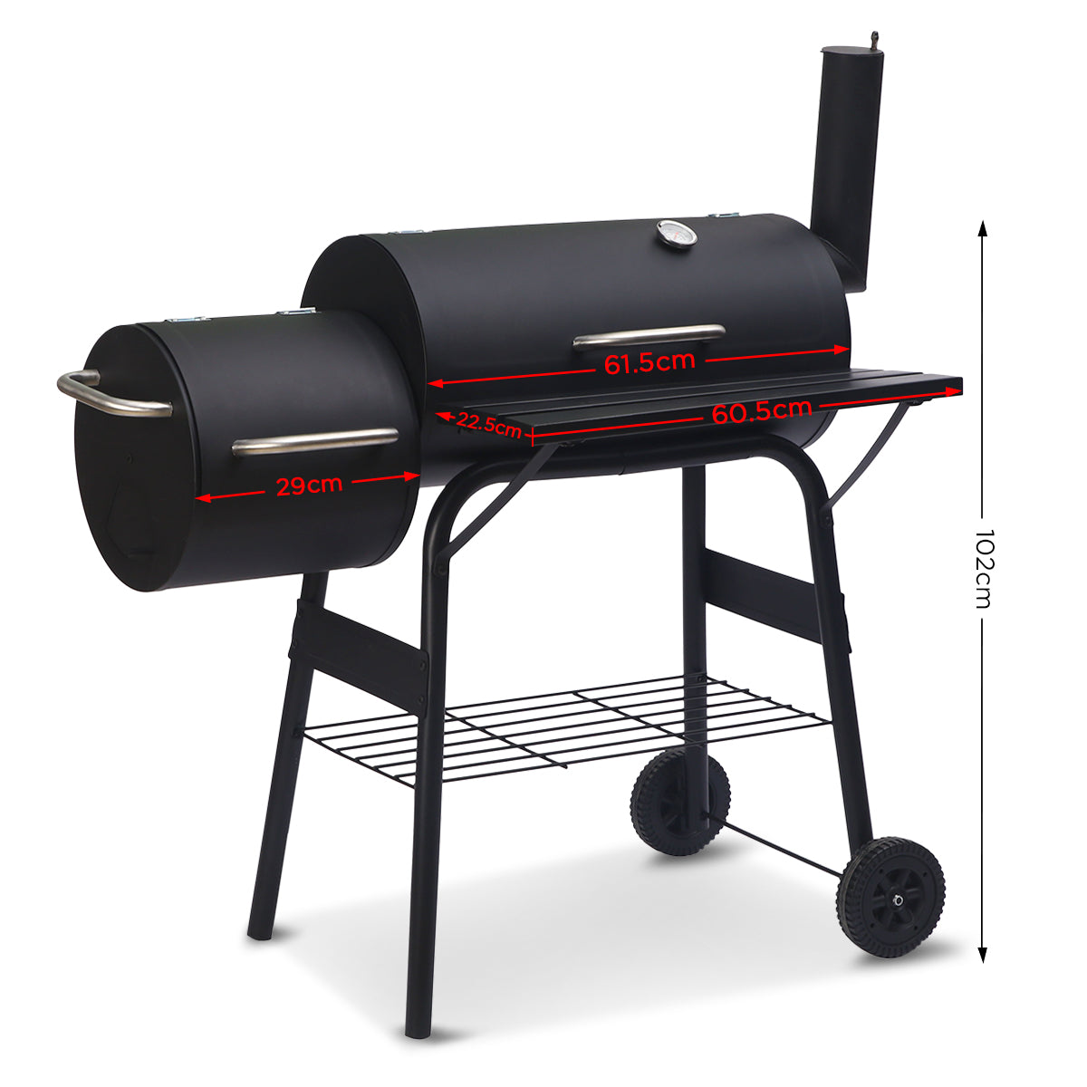 2-in-1 Outdoor Barbecue Grill & Offset Smoker | Brand: Wallaroo