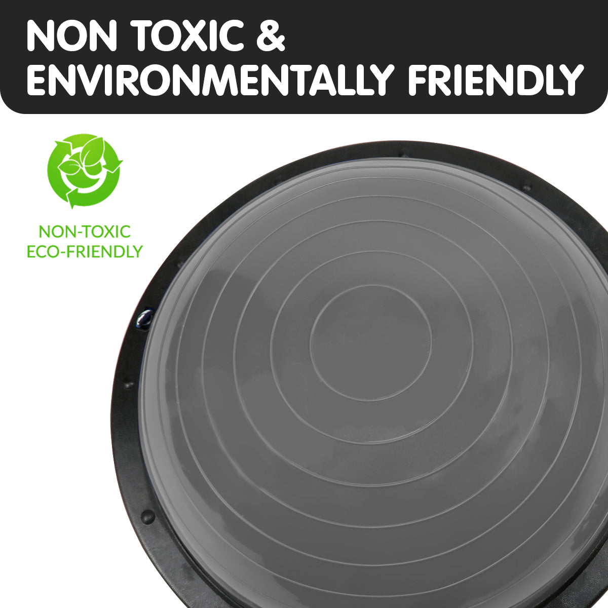 Fitness Yoga Ball | Home Gym Workout Balance Trainer | Grey