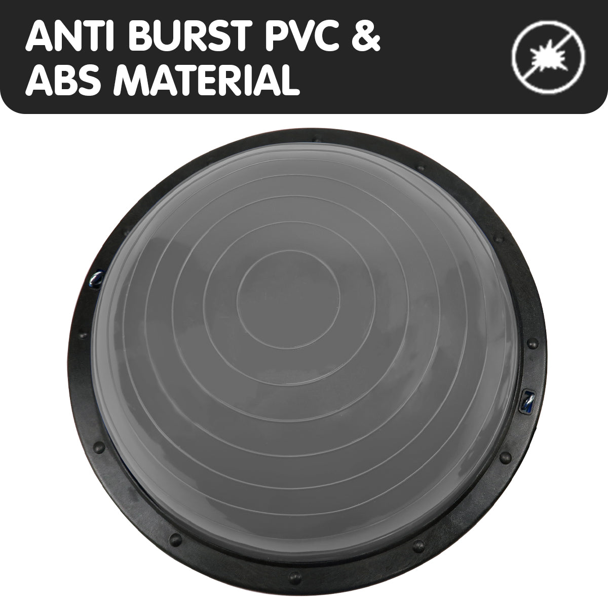 Fitness Yoga Ball | Home Gym Workout Balance Trainer | Grey