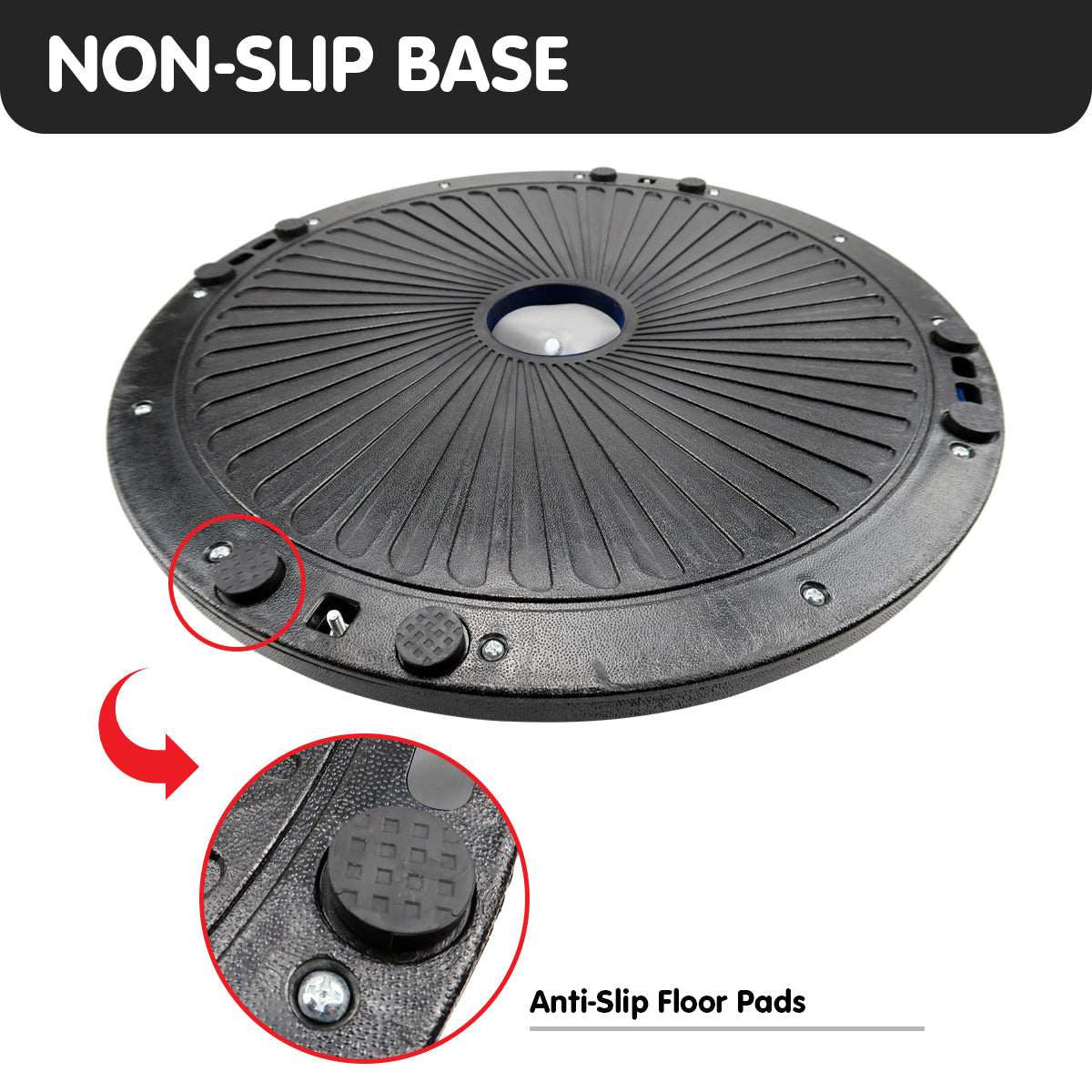 Fitness Yoga Ball | Home Gym Workout Balance Trainer | Grey