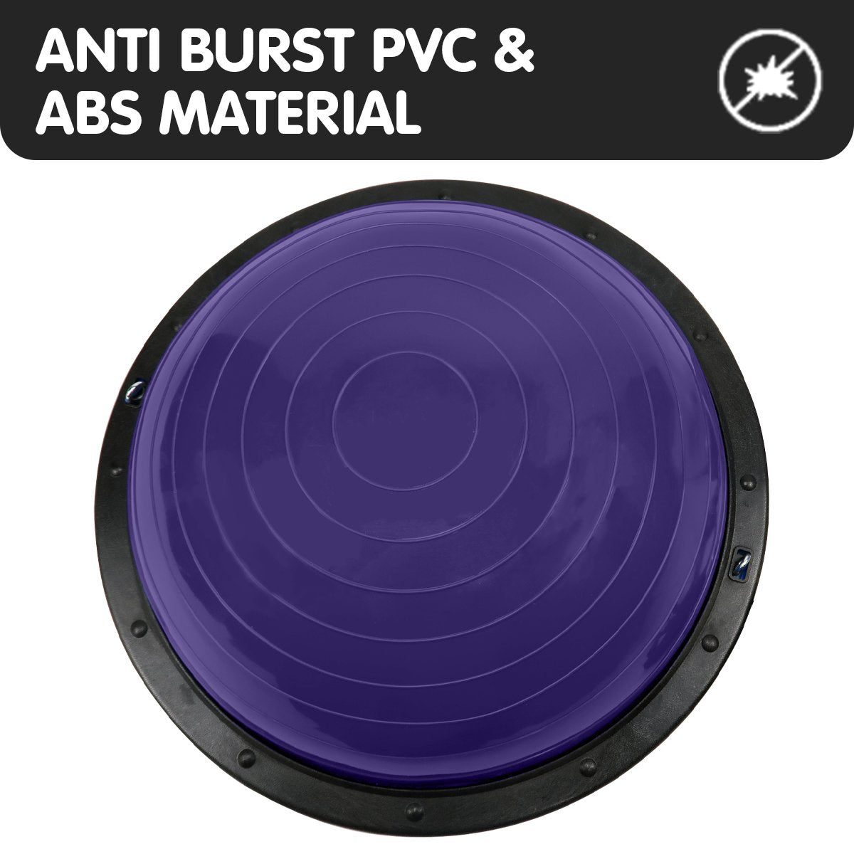 Fitness Yoga Ball | Home Gym Workout Balance Trainer | Purple